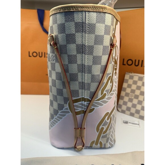 NIB Louis Vuitton Neverfull MM Nautical Azur N40471 💯% Authentic 🏅 - Picture 5 of 16